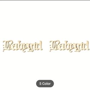 Boutique Babygirl earrings-goldtone
